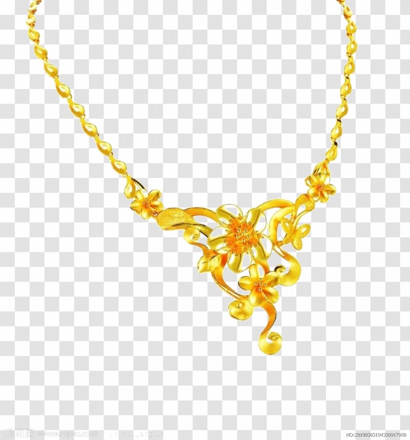 Necklace Gold U9996u98fe Chow Tai Fook Jewellery - Silver - Creative Transparent PNG