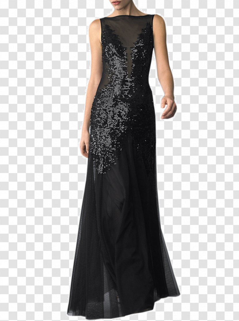 Little Black Dress Gown Formal Wear Wedding - Neck Transparent PNG