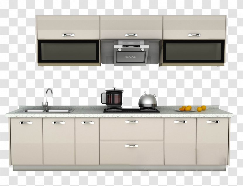 Kitchen Cabinet Furniture Cupboard - Combination Transparent PNG