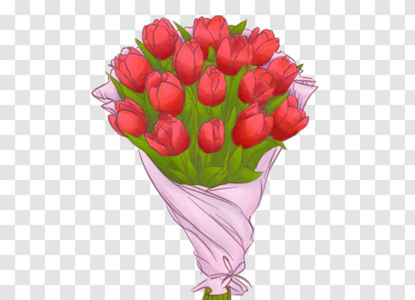 Garden Roses Cut Flowers Tulip Floral Design - Pink - Flower Transparent PNG