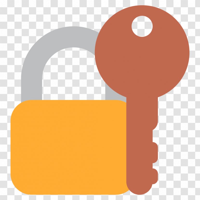 Emoji Key Clip Art - Orange - Lock Transparent PNG