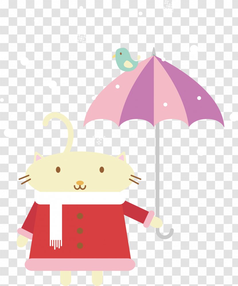 Cat Umbrella Kitten Illustration Transparent PNG