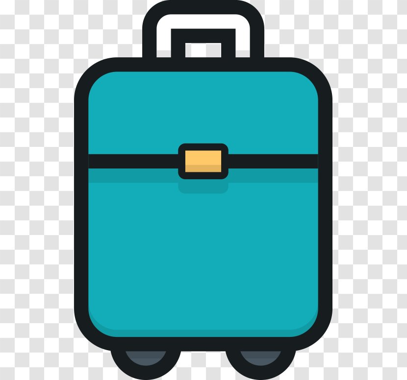 Suitcase Baggage Icon - Rectangle - Hand-painted Luggage Transparent PNG