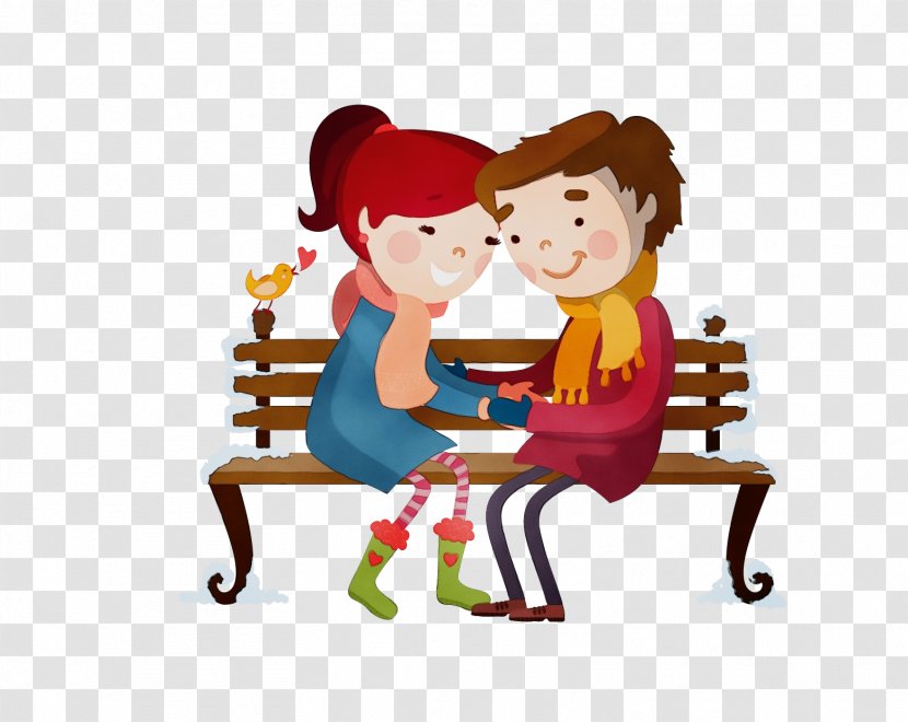 Cartoon Interaction Child Sharing Fun - Furniture Sitting Transparent PNG