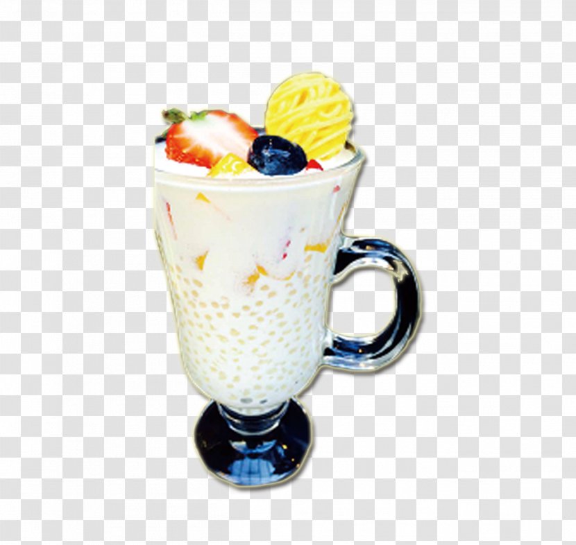 Ice Cream Sundae Milkshake Knickerbocker Glory Frozen Yogurt - Fruit Tea Transparent PNG