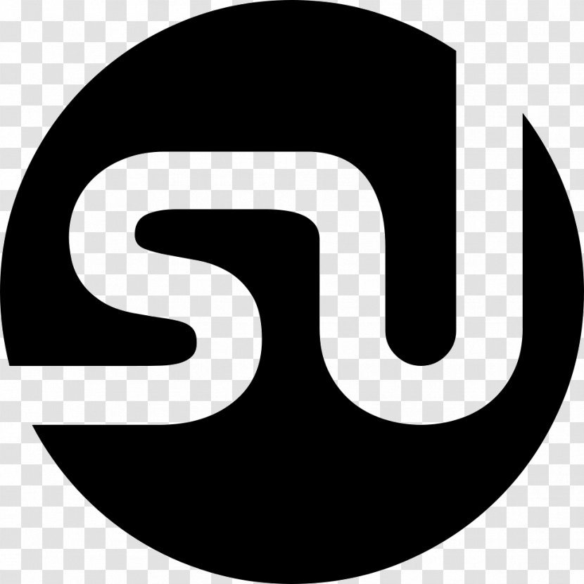 StumbleUpon Logo Social Network - Black And White Transparent PNG
