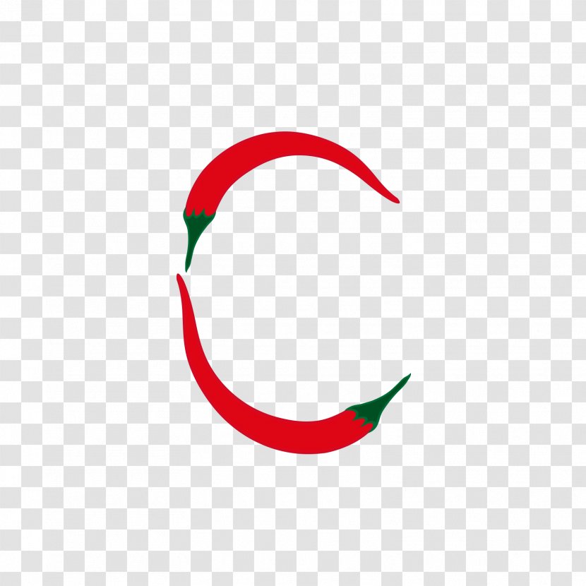 Red Pattern - Text - Pepper Alphabet C Transparent PNG