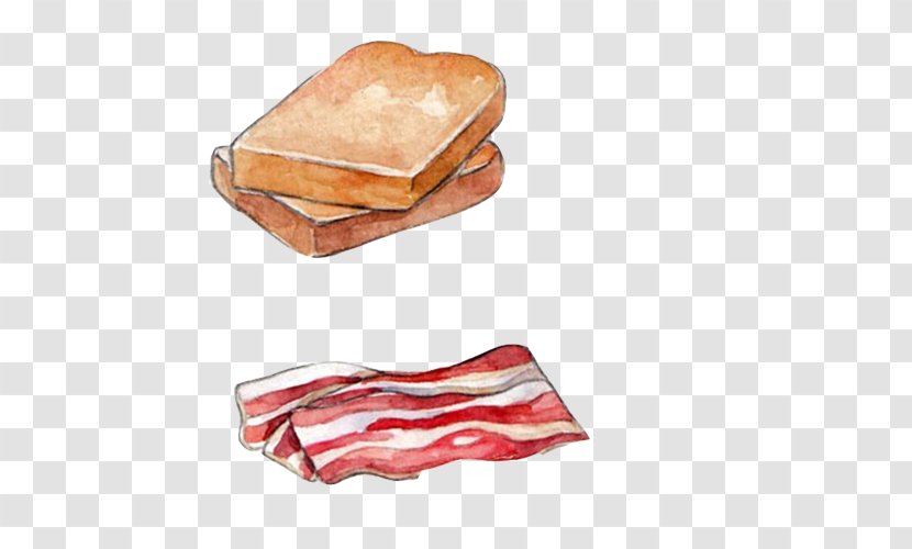 Breakfast Bacon Tocino Drawing - Simple Hand Material Picture Transparent PNG