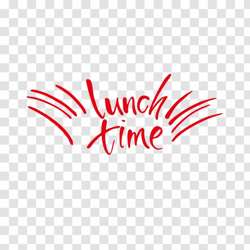 Sticker Text Red Kitchen Lunch - Time Funny Transparent PNG