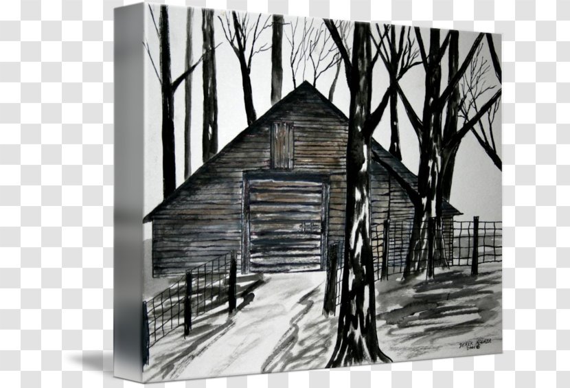 Gallery Wrap House Barn Canvas Architecture - Building - Watercolor Transparent PNG