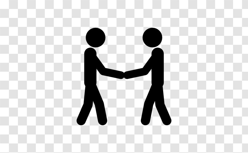 Handshake Stick Figure Holding Hands - Point - Fighting Transparent PNG