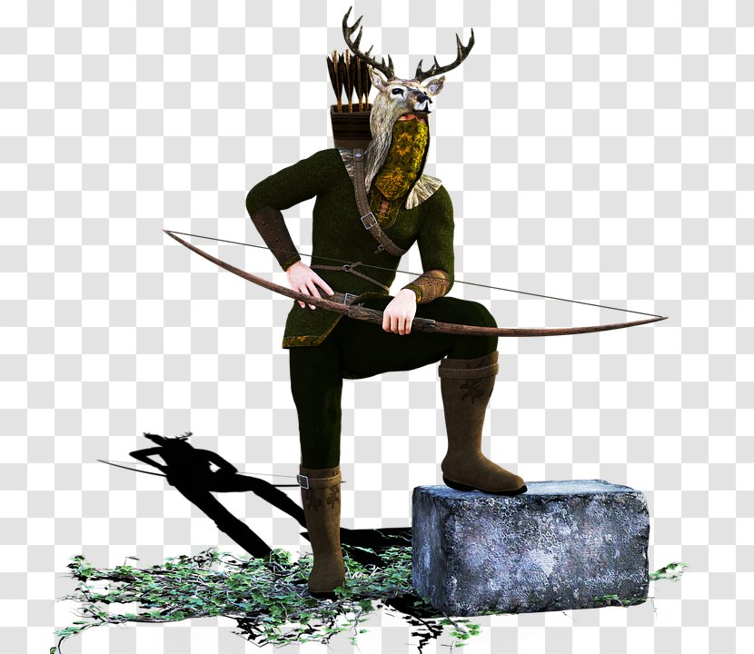 Hunting Bow And Arrow Deer Quiver Transparent PNG