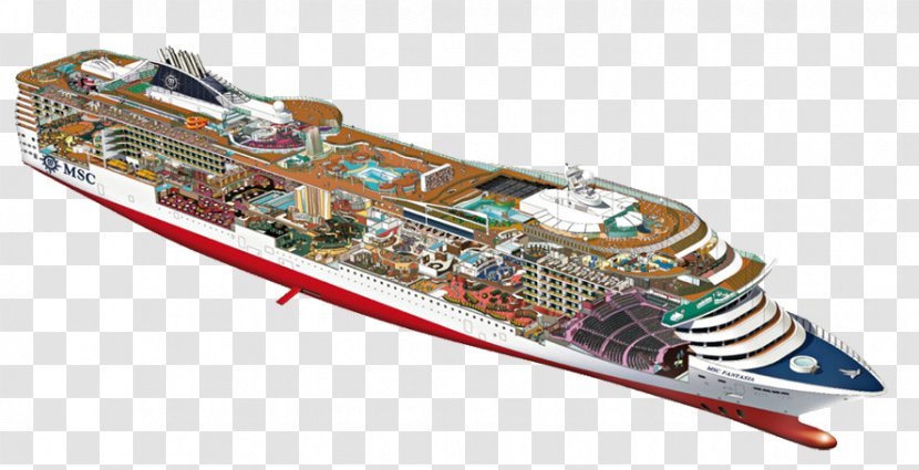 MSC Fantasia Splendida Cruises Divina Cruise Ship - Msc - Side Transparent PNG