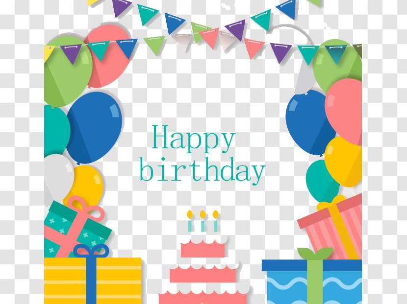 Birthday Cake Paper Party Greeting Card - Posters Transparent PNG