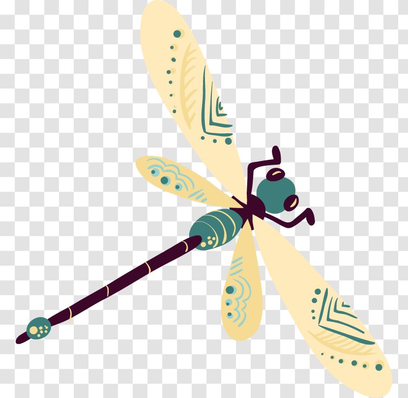 Insect Dragonfly - Invertebrate - Decorative Patterns Vector Material Free Buckle Transparent PNG