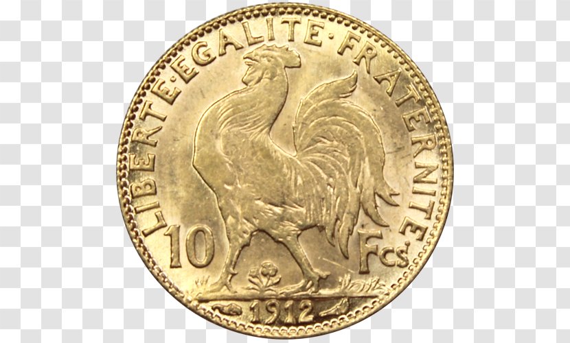 Coin Napoléon Gold Franc Transparent PNG