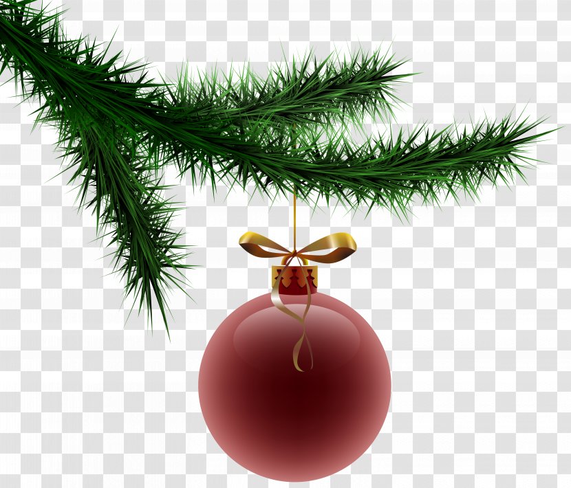 Christmas Tree Ornament Clip Art - Advent - Pine Branch With Clipart Image Transparent PNG