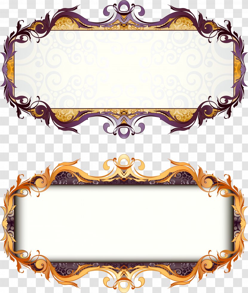 Picture Frame Art Deco - Ornament - European Style Retro Box Title Bar Vector Transparent PNG