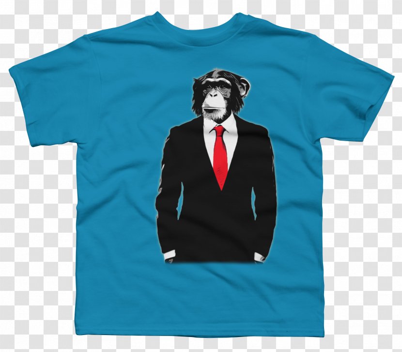 T-shirt Chimpanzee Gorilla Monkey Sleeve - Printed Tshirt - Personalized Design Transparent PNG