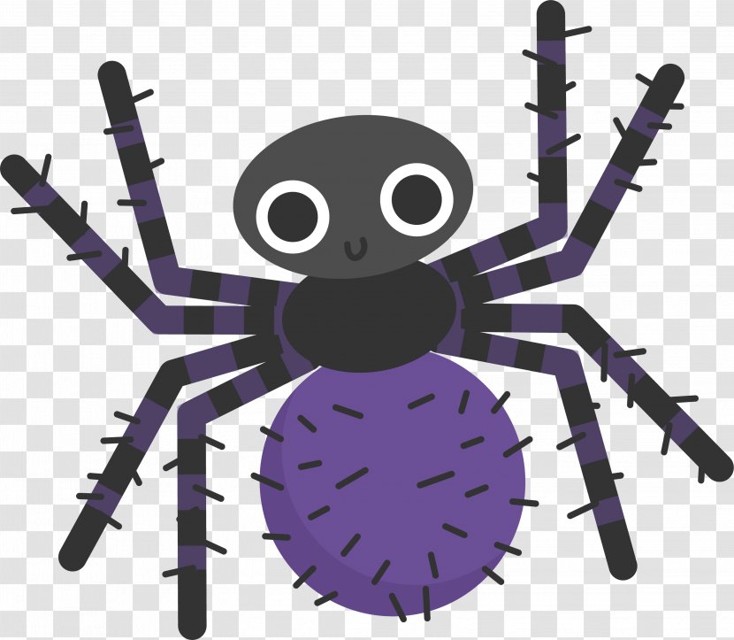 Spider Web Cartoon Reptile Halloween - Invertebrate - Crawler Transparent PNG
