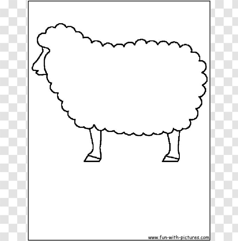 Sheep Coloring Book Drawing Clip Art - Pictures For Kids Transparent PNG