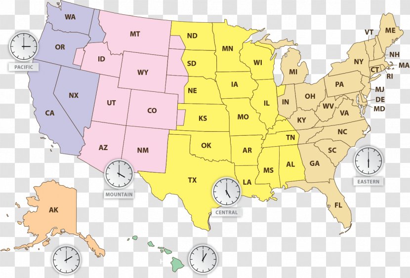United States Globe Map Time Zone U.S. State - Hour - Of The Transparent PNG