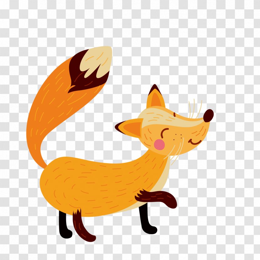 Cartoon Siberian Weasel - Dog Like Mammal - Hand-painted Fox Transparent PNG