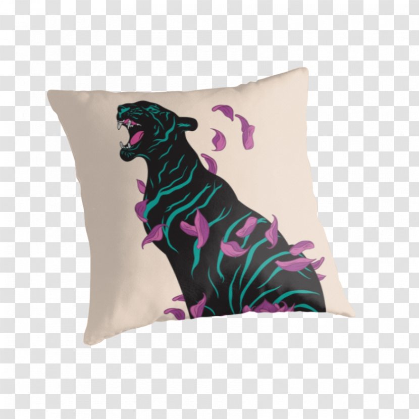 Black Tiger Society6 Cat Art - Cushion - 1 Tank Prints Transparent PNG