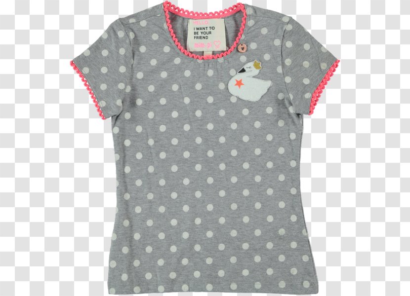 T-shirt Polka Dot Sleeve Children's Clothing - Silhouette - Shirt Mo Transparent PNG