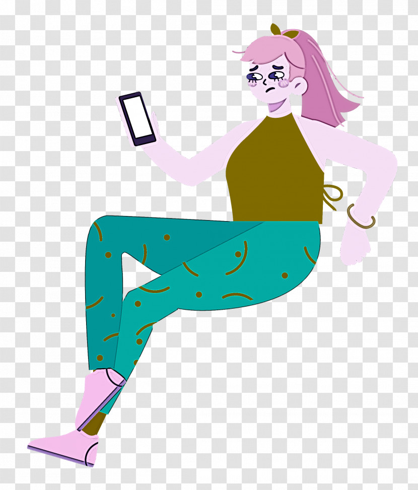 Sitting Girl Lady Transparent PNG