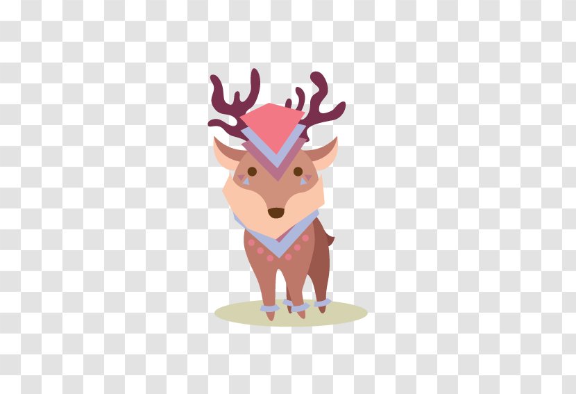 Reindeer Cartoon Illustration - Cdr - Deer Element Transparent PNG