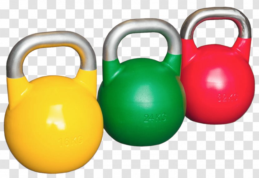Kettlebell Physical Fitness Strength Training Dumbbell Weight - Cast Iron Transparent PNG
