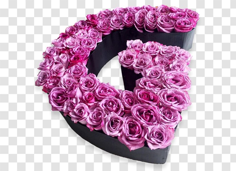 Garden Roses Cut Flowers Letter - Flower Bouquet - Rose Transparent PNG