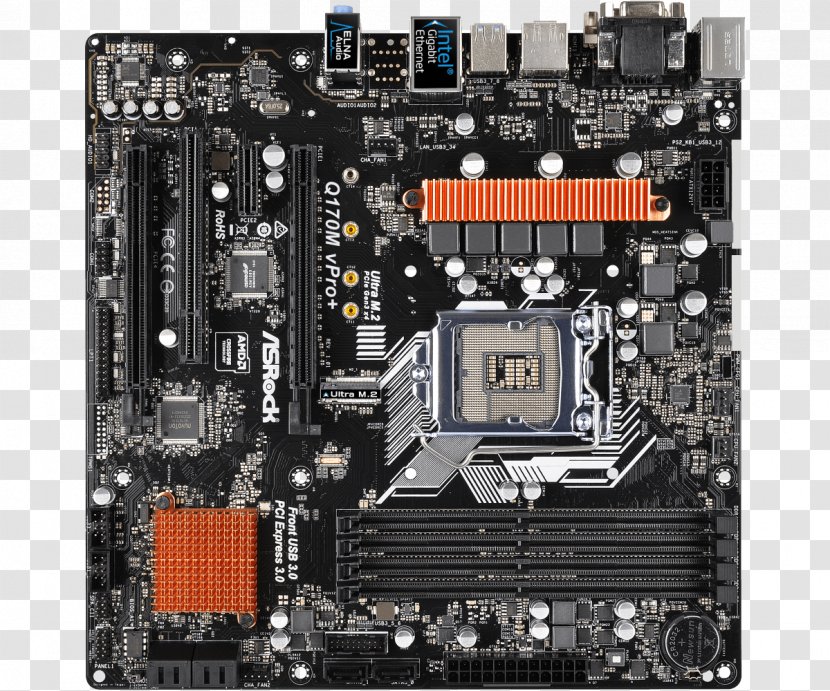 Motherboard ASRock H110M-HDV Computer Hardware LGA 1151 H170 Pro4 - Electronic Engineering - CPU Socket Transparent PNG