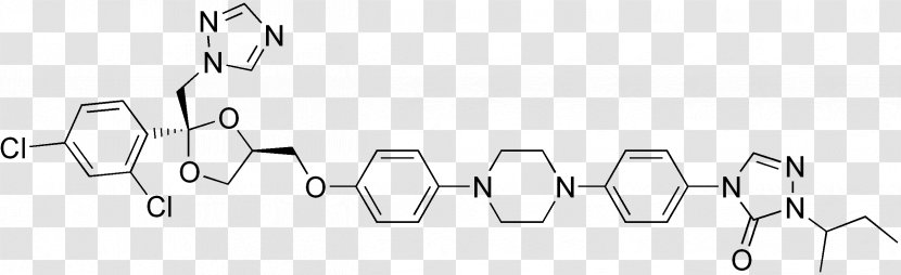 Itraconazole Pharmaceutical Drug Antifungal Magaldrate - Line Art - Aspergillus Fumigatus Transparent PNG