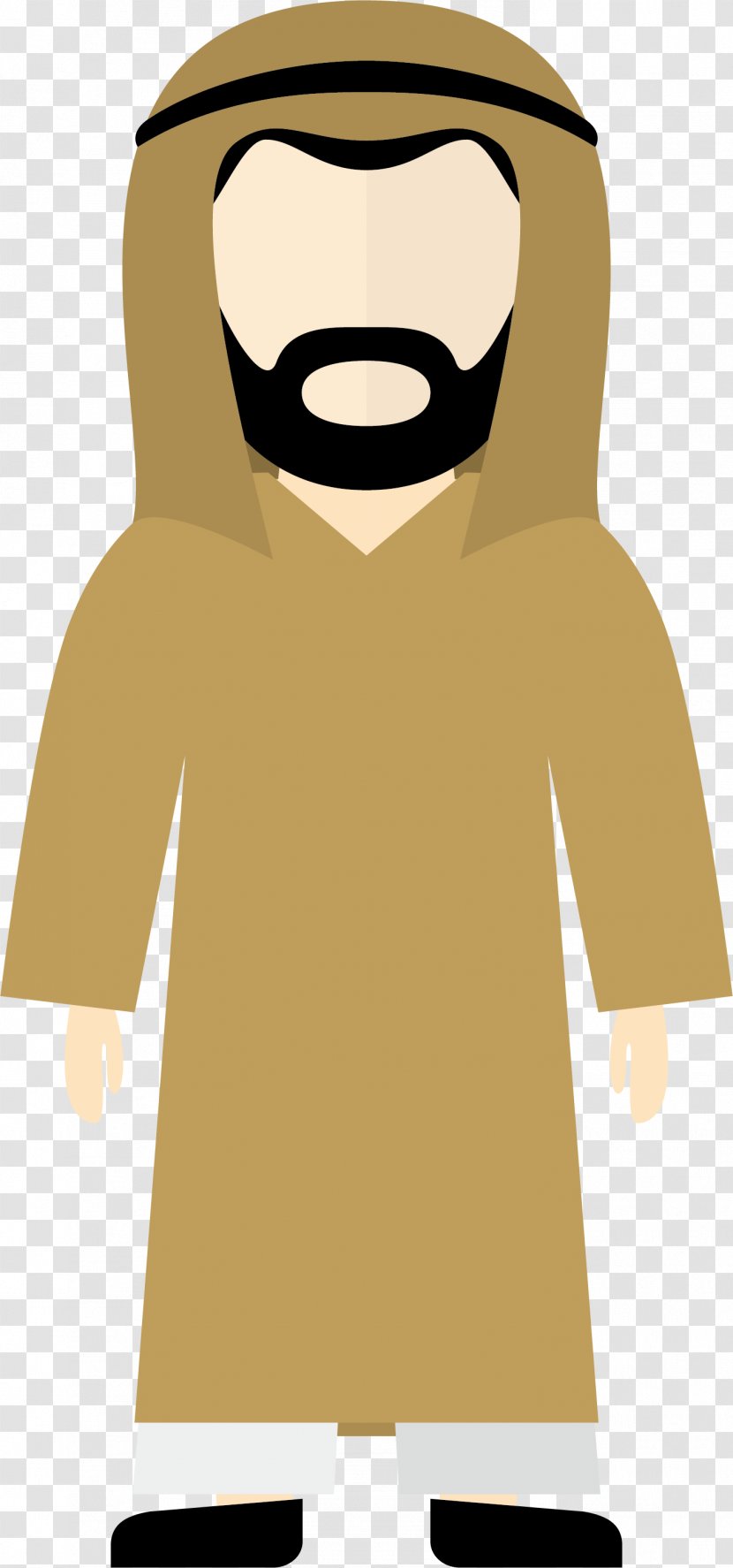 Cartoon Arabs Drawing - Sleeve - The Religious Dress Up Transparent PNG