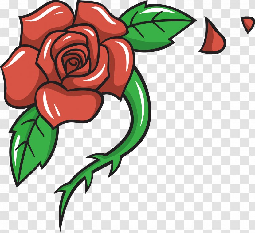 Garden Roses Beach Rose Cartoon Clip Art - Flower Rattan Transparent PNG