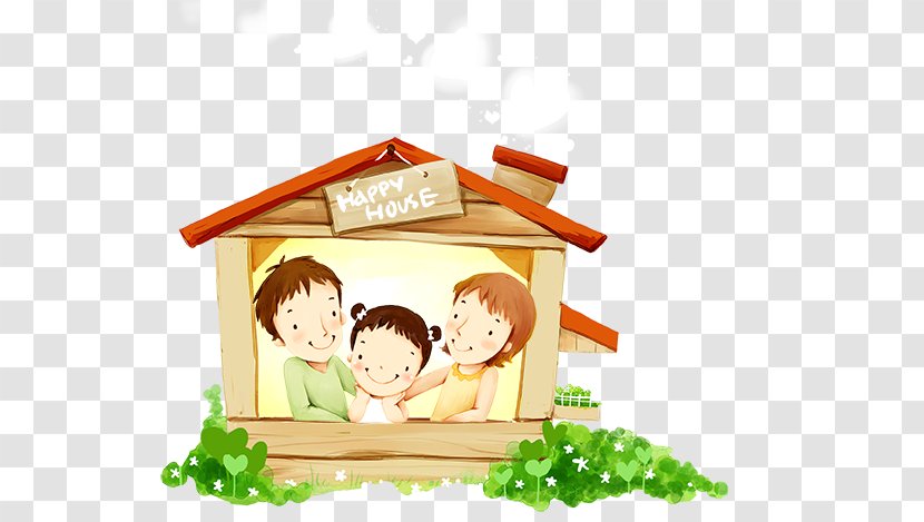 Family Child Cartoon Illustration - Flower - A Happy Transparent PNG
