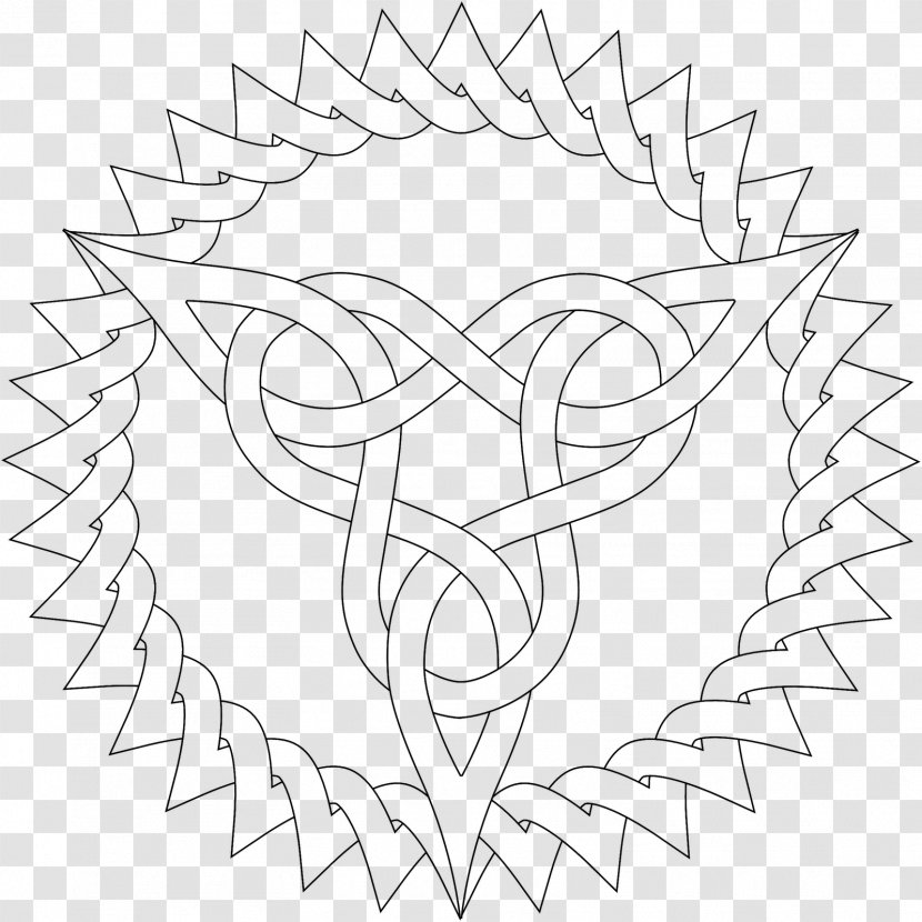 Coloring Book Celtic Knot Child Mandala Pattern - Flower - Triangle Mosaic Transparent PNG
