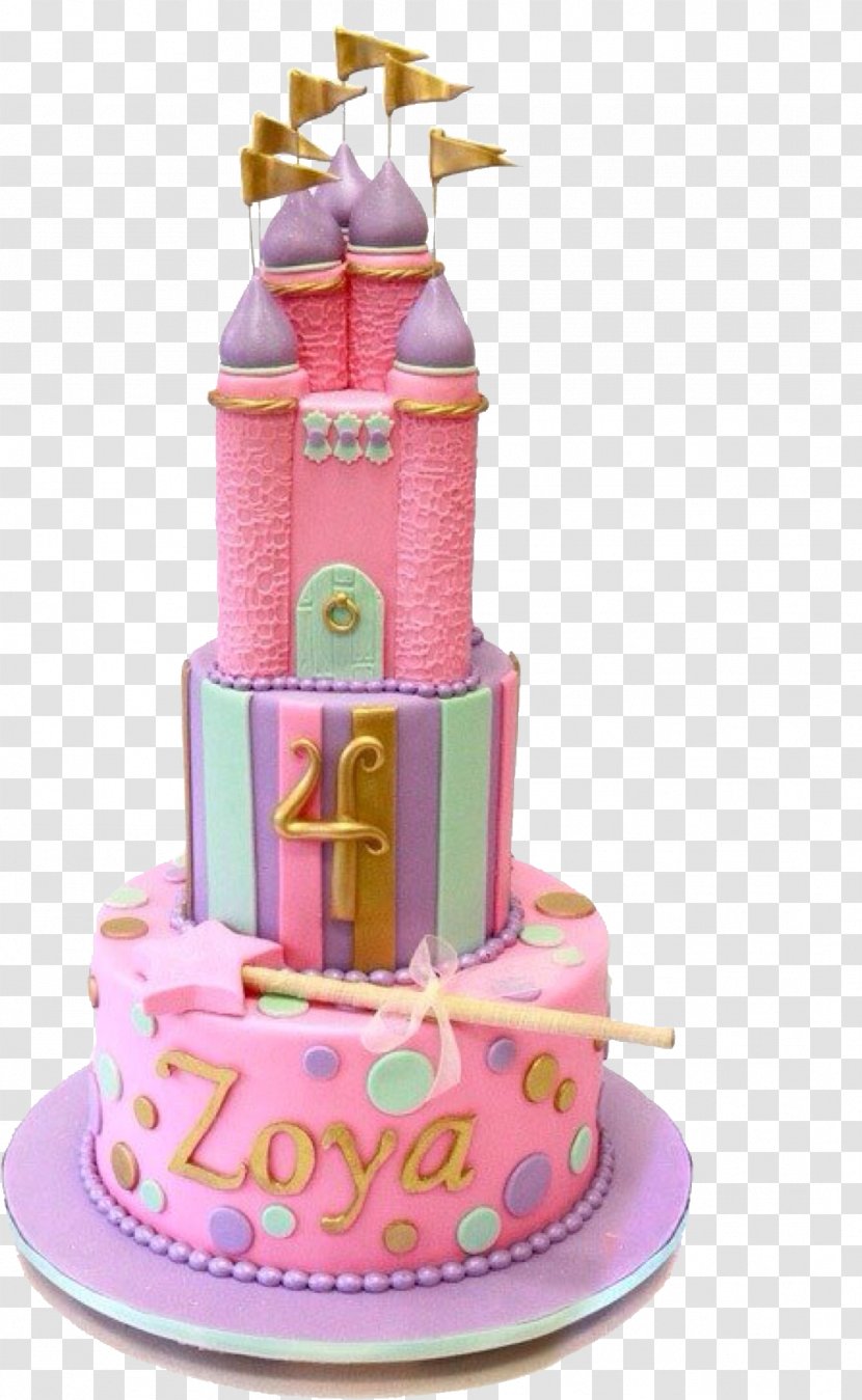 Birthday Cake Princess Chocolate Tart Bakery - Torte - Castle Transparent PNG