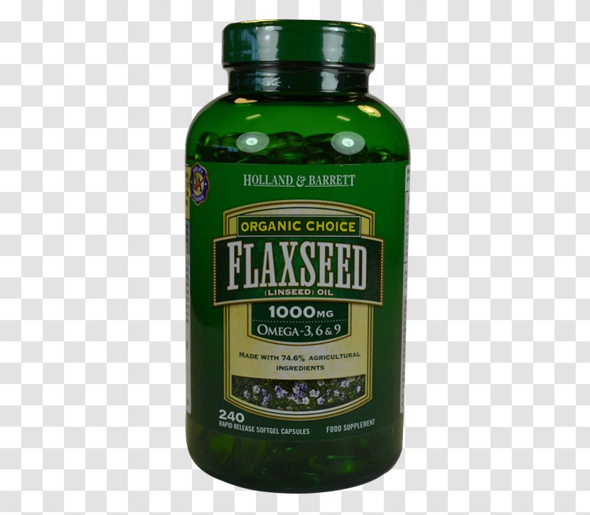Dietary Supplement Linseed Oil Capsule Food Holland & Barrett - Omega3 Fatty Acids Transparent PNG