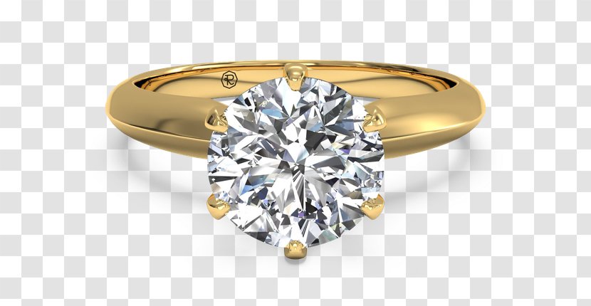Engagement Ring Ritani Diamond Solitaire Transparent PNG