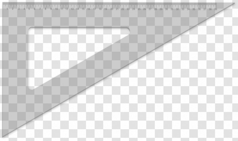 White Brand Pattern - Monochrome - Vector Triangle Ruler Transparent PNG