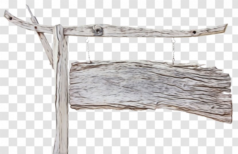 Wood Sign - Chain - Twig Beige Transparent PNG