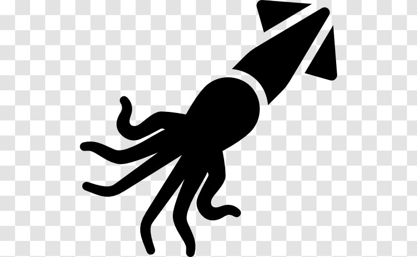 Squid Octopus Invertebrate Clip Art - Animal - Silhouette Transparent PNG