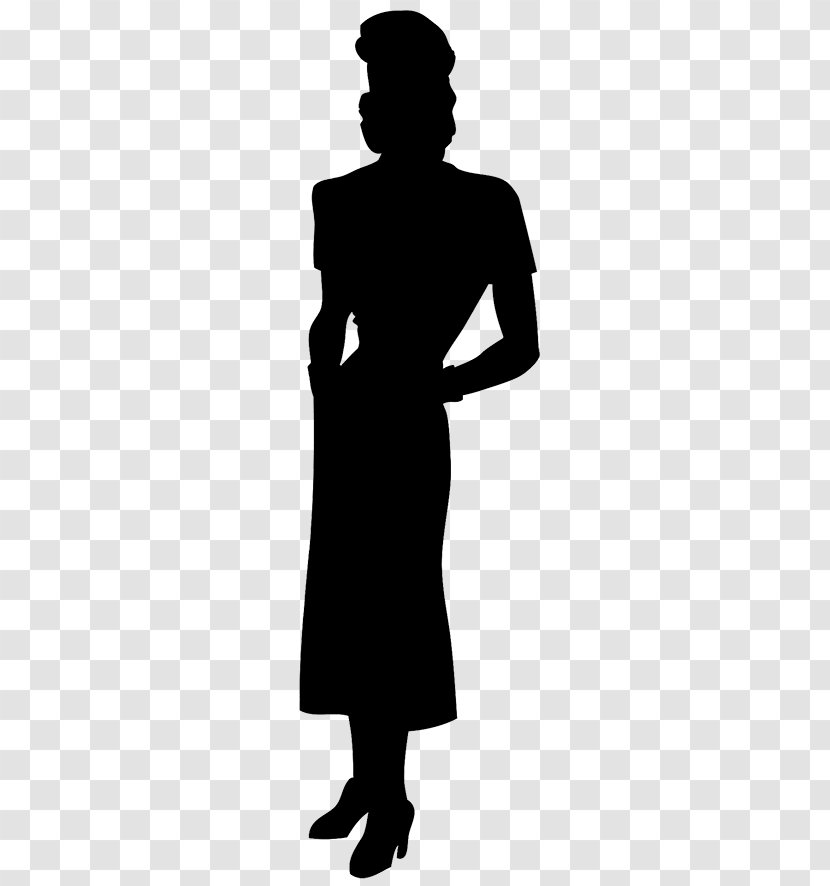 Silhouette Royalty-free Drawing School - Standing - Woman Silouhette Transparent PNG