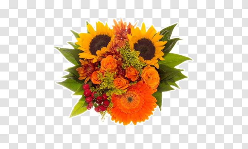 Common Sunflower Transvaal Daisy Flower Bouquet Wedding - Cut Flowers Transparent PNG