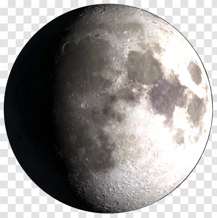 Full Moon Supermoon Lunar Phase Crescent - Monochrome Transparent PNG