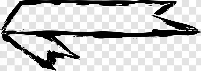 Drawing Banner Grunge - Monochrome - Ribbon Transparent PNG
