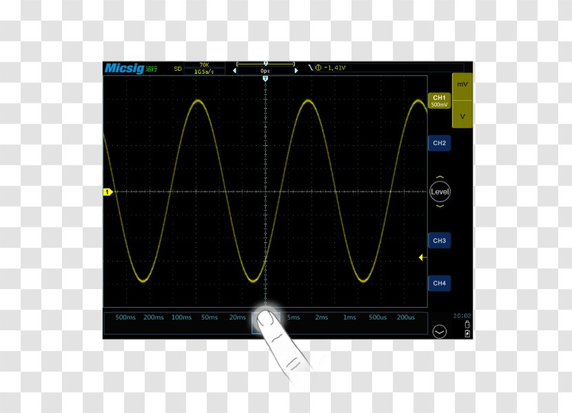 Electronics Oscilloscope Bandwidth Display Device Analog Signal - Waveform - Gradient Division Line Transparent PNG